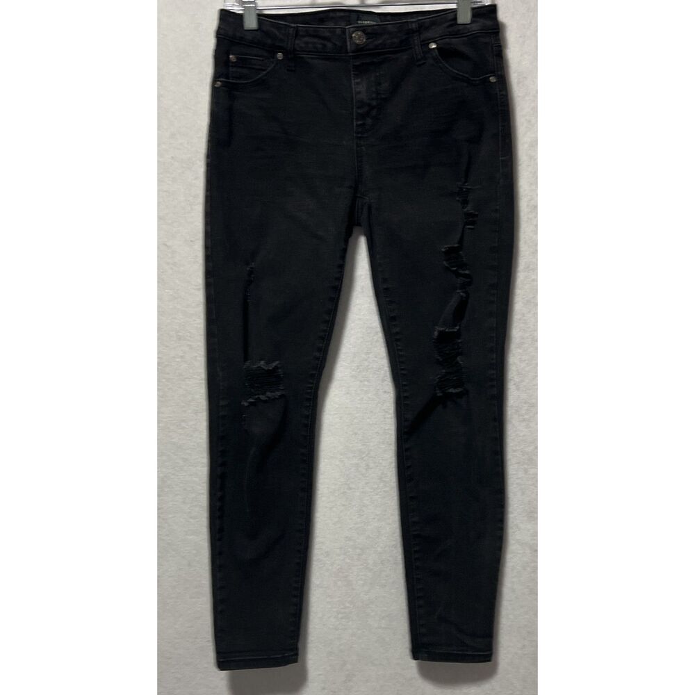 Celebrity Pink Women's Black Stretch Denim Jeans Mid Rise Ankle Skinny Size 9/29